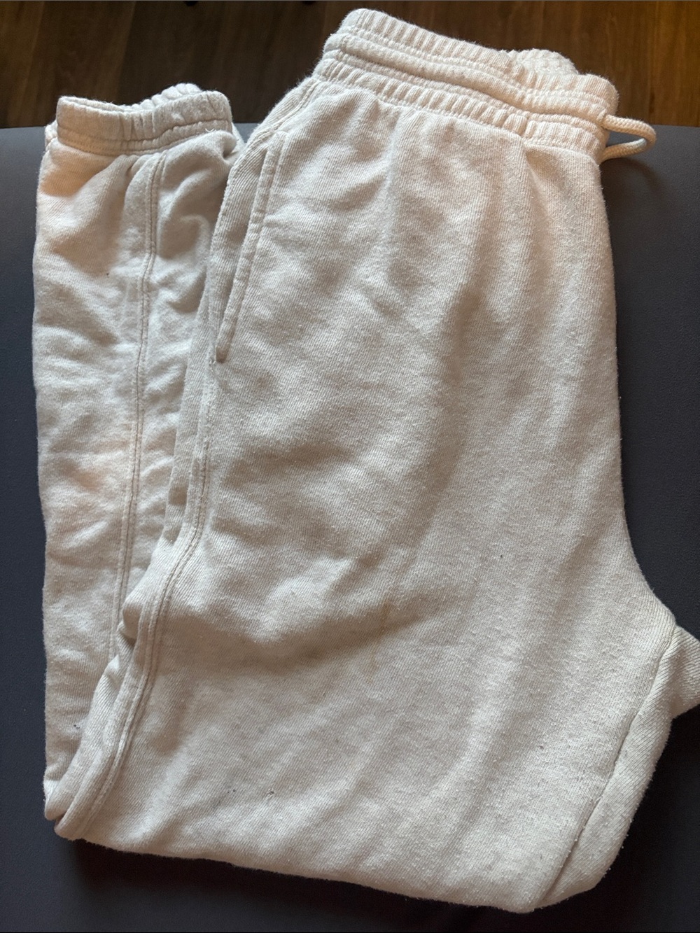 Aerie XS Neutral Cream Fleece Sweatpants - Soft Cozy Bottoms